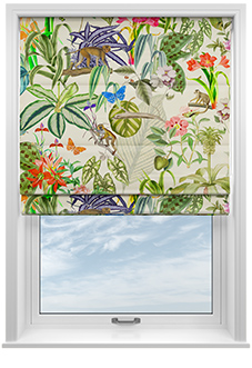 Barbados, Jungle - Motorised Roman Blind